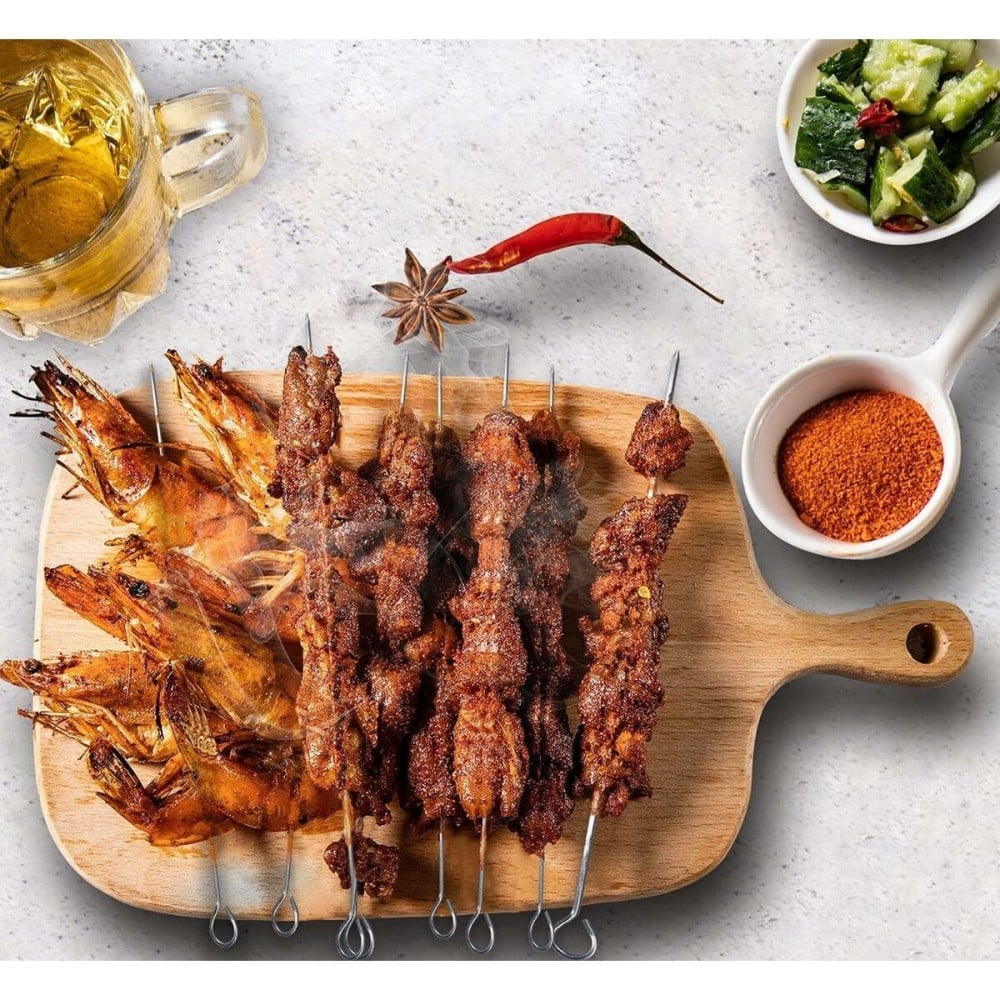 Barbecue Skewer Set Algon Metal 27 cm 6 Pieces (24 Units)