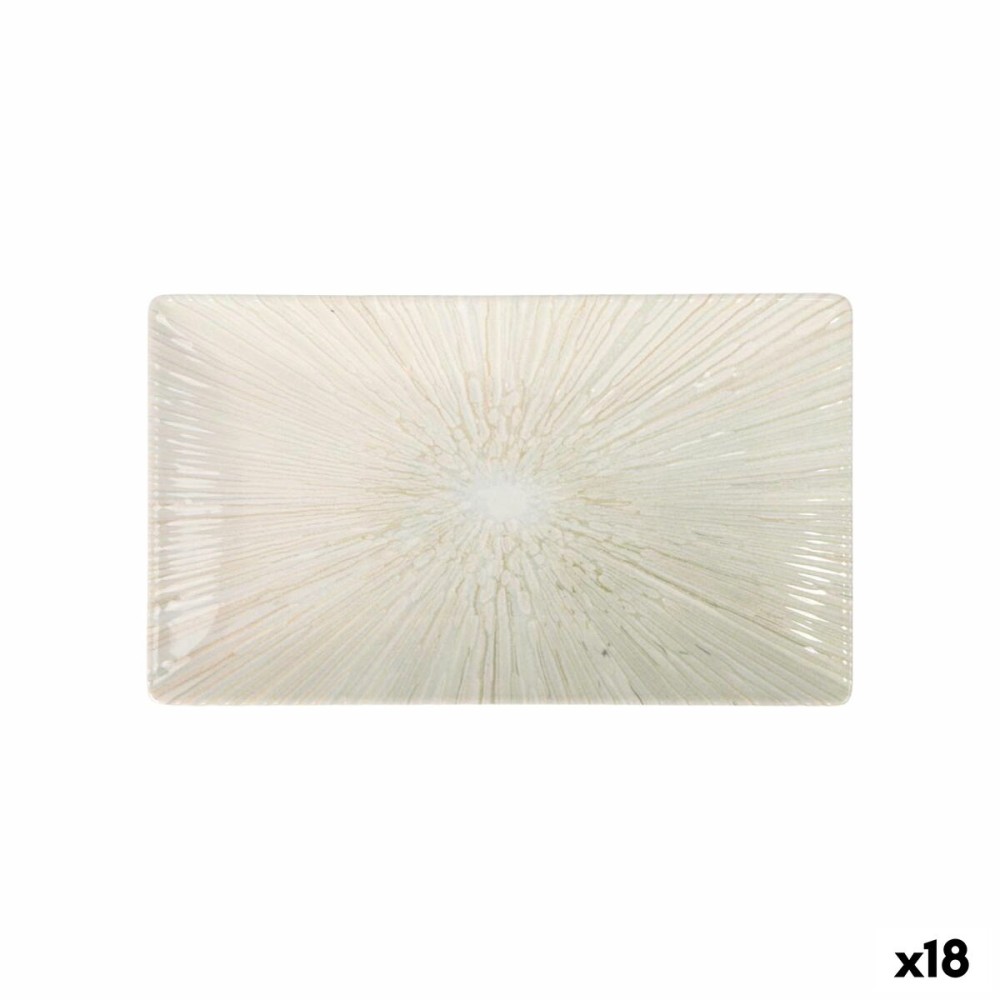 Serving Platter La Mediterránea Anya Rectangular 25,3 x 15 x 2 cm (18 Units)