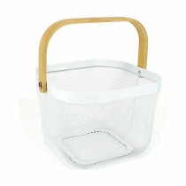 Multi-purpose basket Confortime Wood Metal 25 x 26 x 18 cm (6 Units)