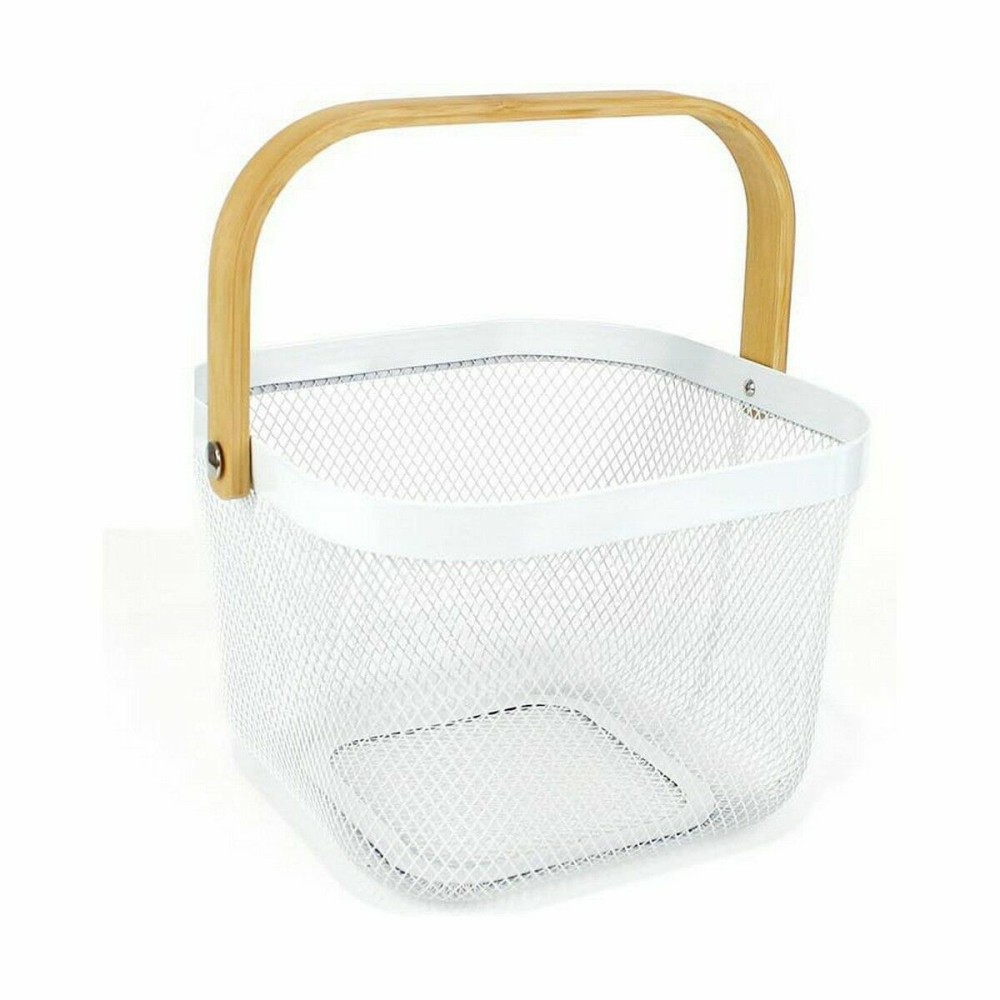 Panier Multi-usages Confortime Bois Métal 25 x 26 x 18 cm (6 Unités)