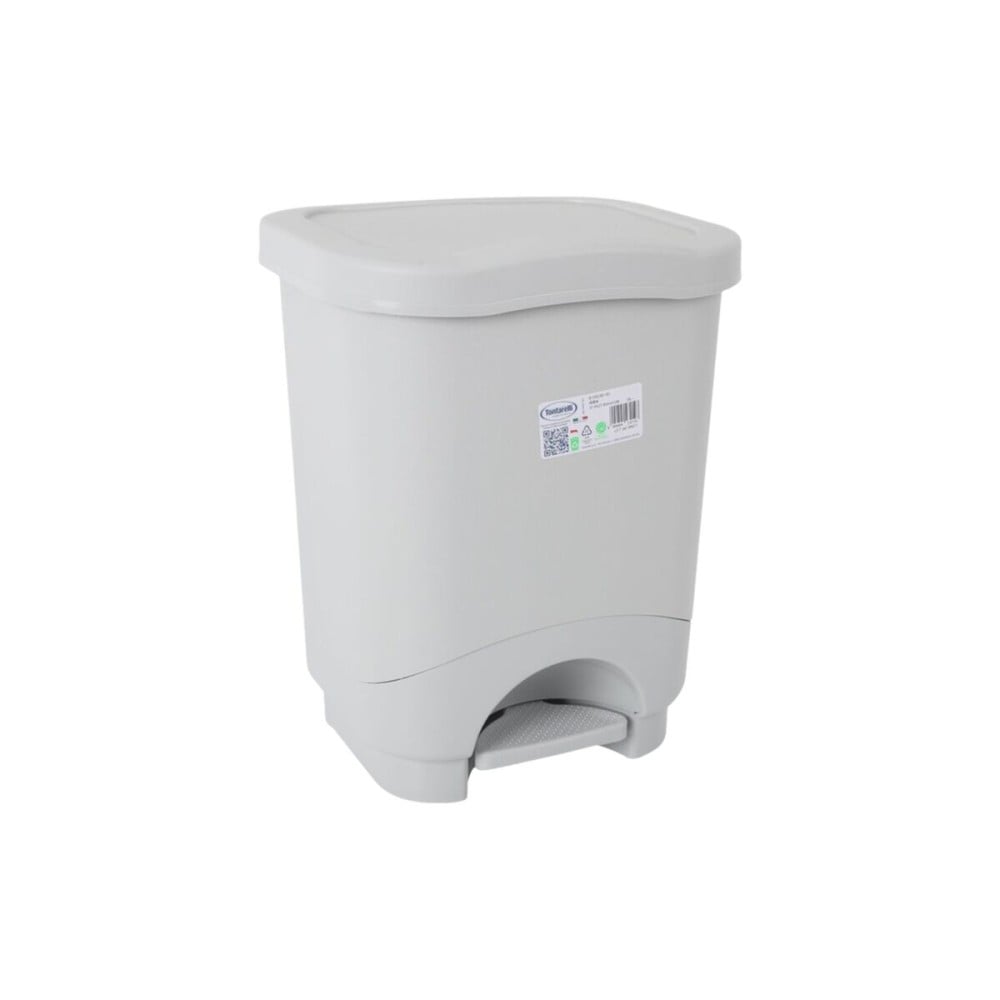 Mülleimer mit Pedal Tontarelli Idea Grau 18 L (4 Stück)