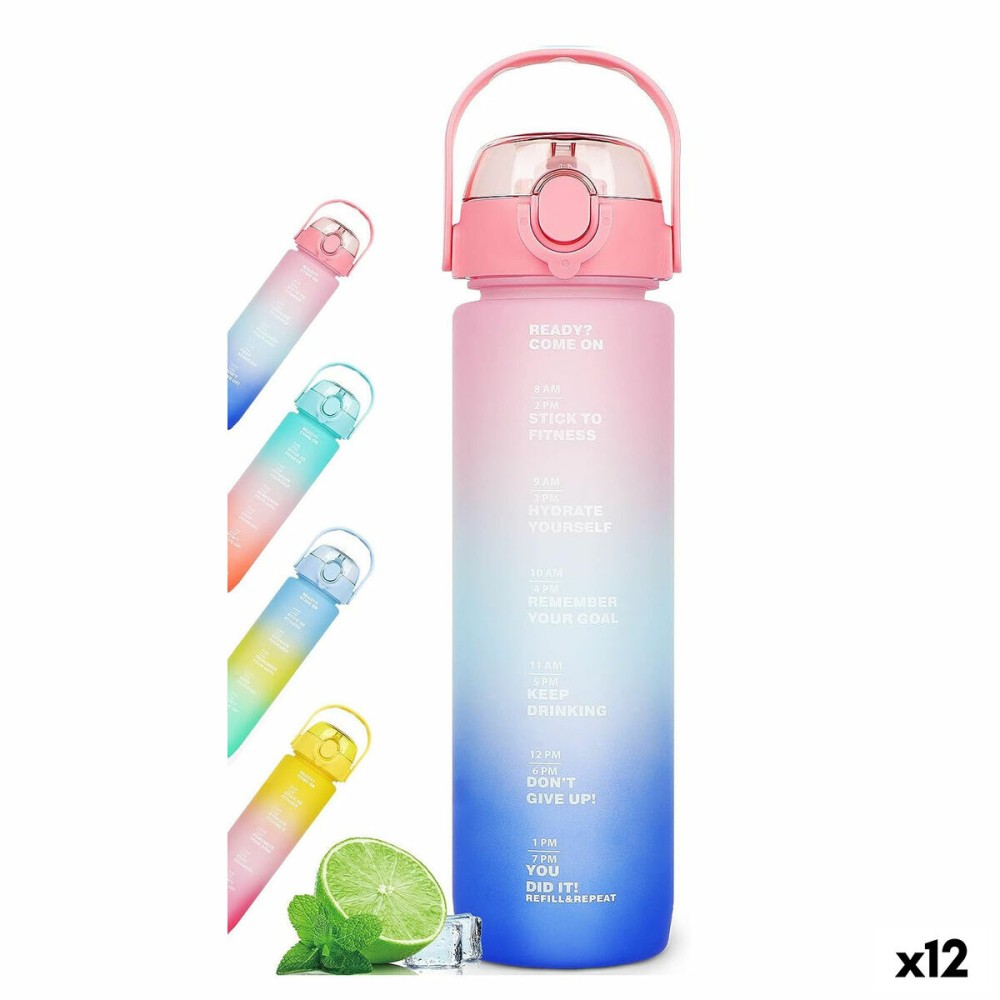 Bouteille d'eau Bewinner Multicouleur 800 ml 7,3 x 7,3 x 23,5 (12 Unités)