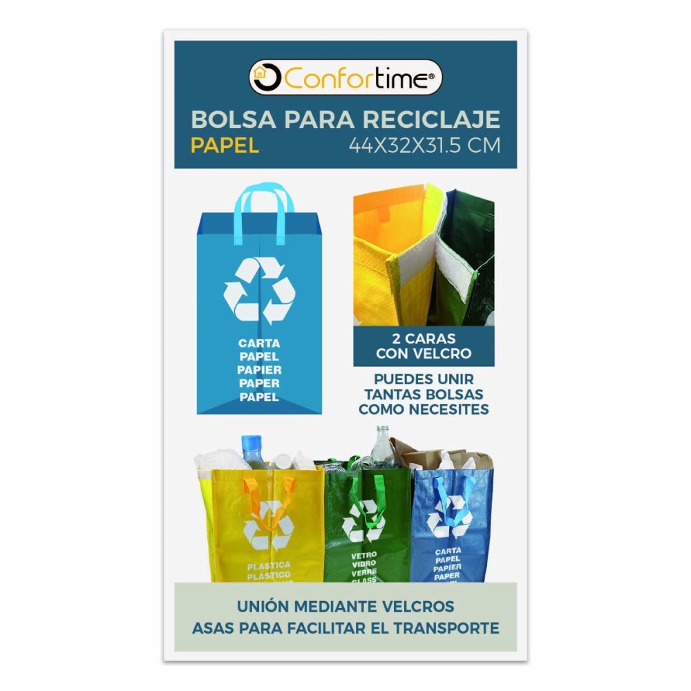 Rubbish Bags Confortime Paper Blue 24 Units