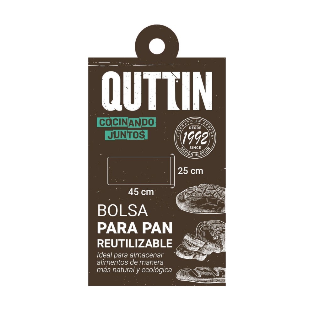 Wiederverwendbare Säcke für Lebensmittel Quttin Bread 25 x 45 cm (24 Stück)