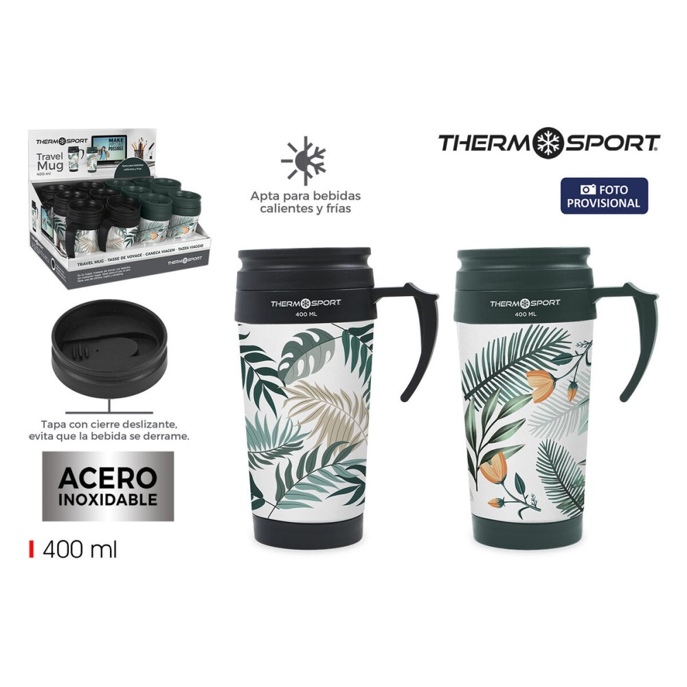 Thermobecher mit Deckel ThermoSport 400 ml 0,4 l (12 Stück)