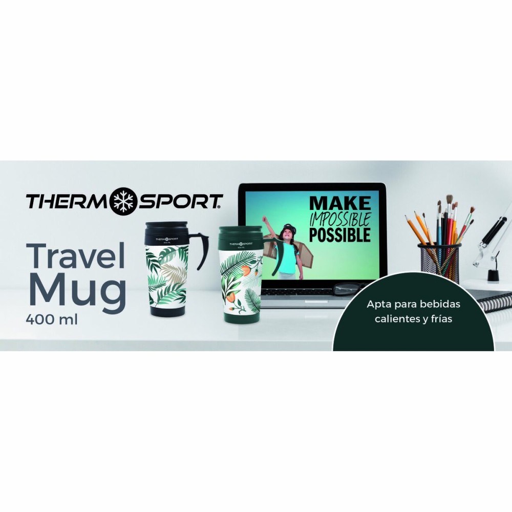 Thermobecher mit Deckel ThermoSport 400 ml 0,4 l (12 Stück)