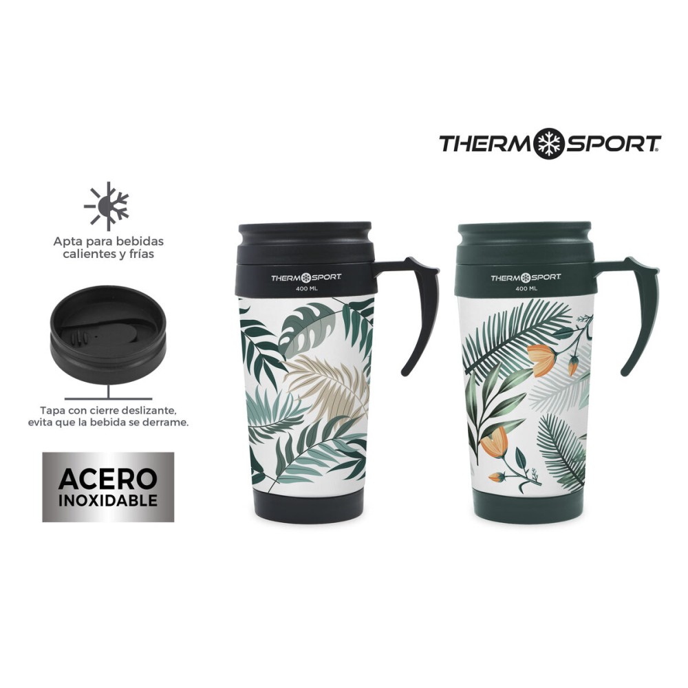 Thermobecher mit Deckel ThermoSport 400 ml 0,4 l (12 Stück)