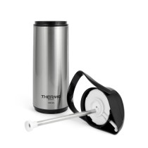 Thermosflasche ThermoSport Silberfarben 1 L (6 Stück)
