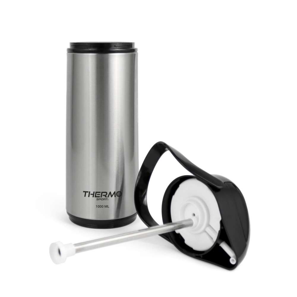 Thermosflasche ThermoSport Silberfarben 1 L (6 Stück)