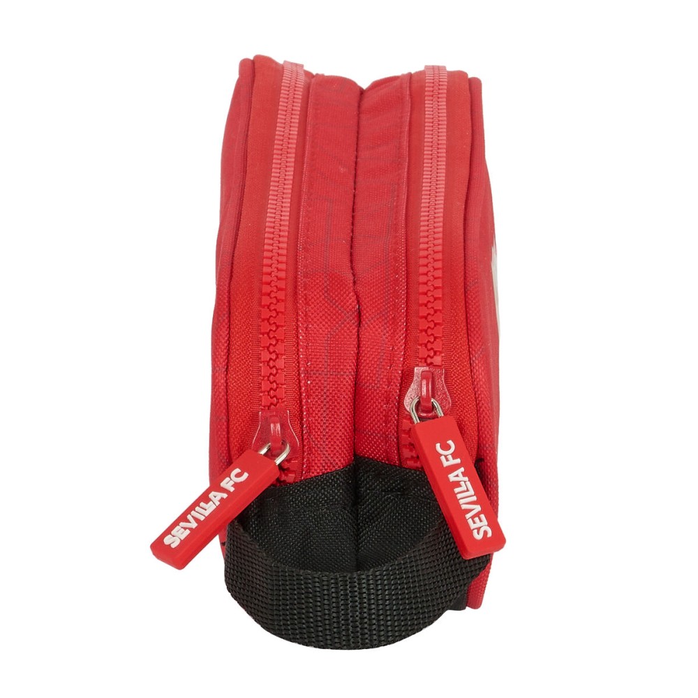 Zweifaches Mehrzweck-Etui Sevilla Fútbol Club Schwarz Rot 21 x 8 x 6 cm