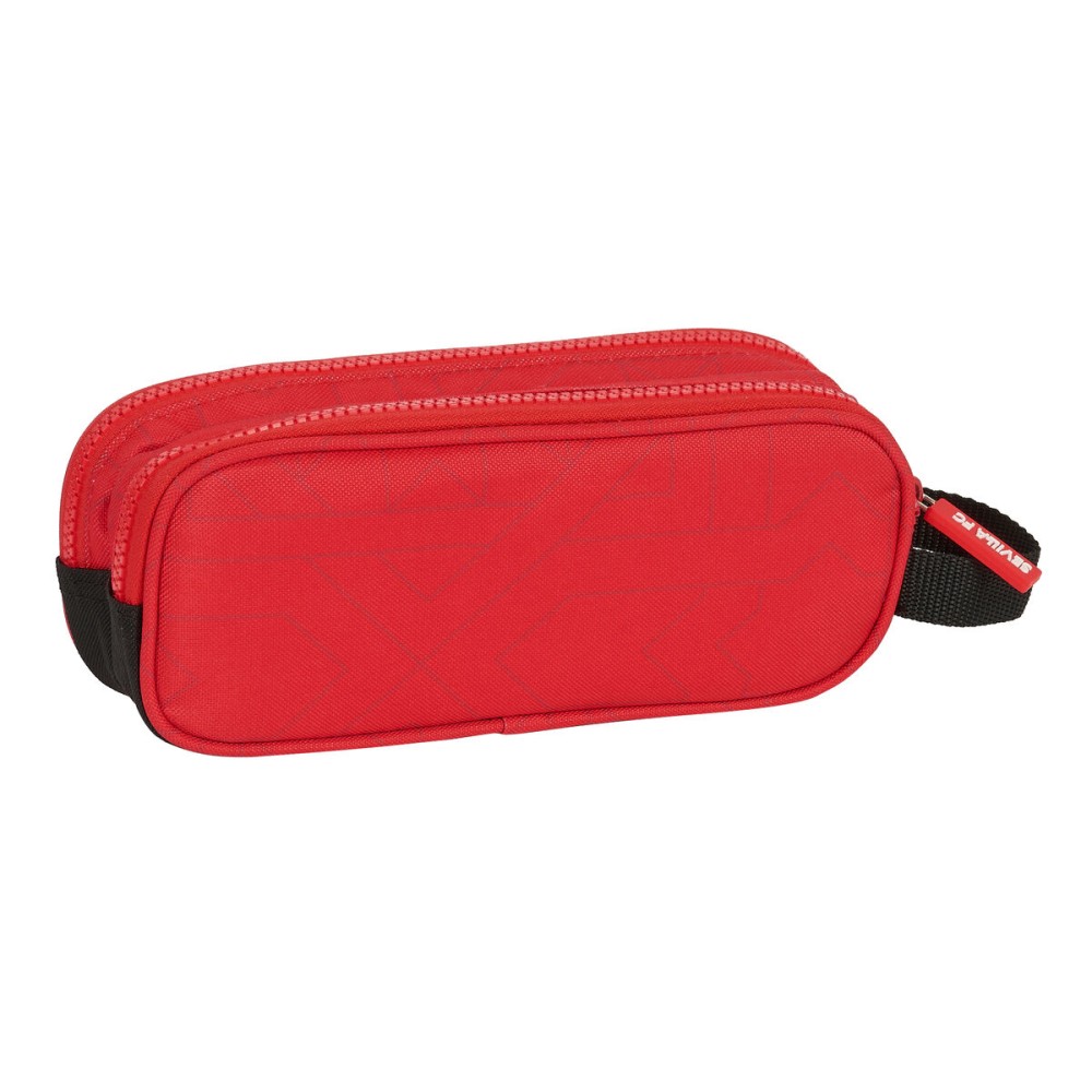 Zweifaches Mehrzweck-Etui Sevilla Fútbol Club Schwarz Rot 21 x 8 x 6 cm