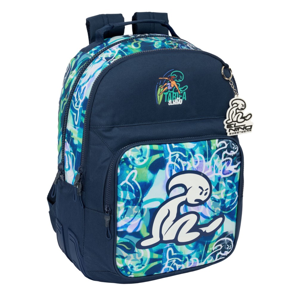 School Bag El Niño Kook Navy Blue 32 x 42 x 15 cm
