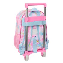 School Rucksack with Wheels Barbie Painterly Pink Sky blue 26 x 11 x 67 cm 26 x 34 x 11 cm