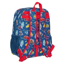 School Bag Cars Racing Navy Blue 33 x 42 x 14 cm