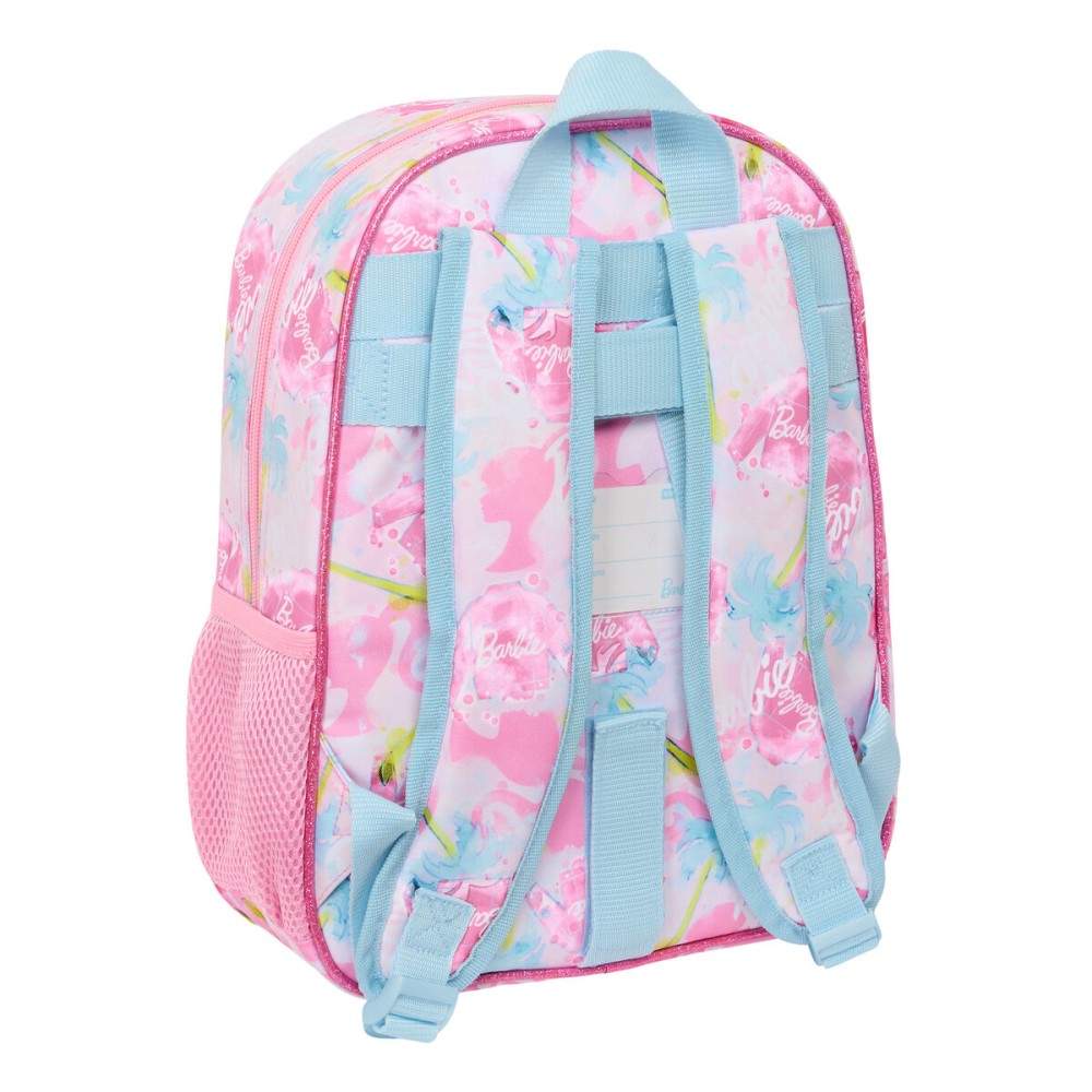School Bag Barbie Painterly Pink Sky blue 26 x 34 x 11 cm