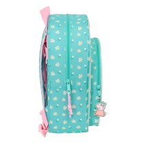 School Bag Peppa Pig Pretty flowers Yellow Mint 26 x 34 x 11 cm