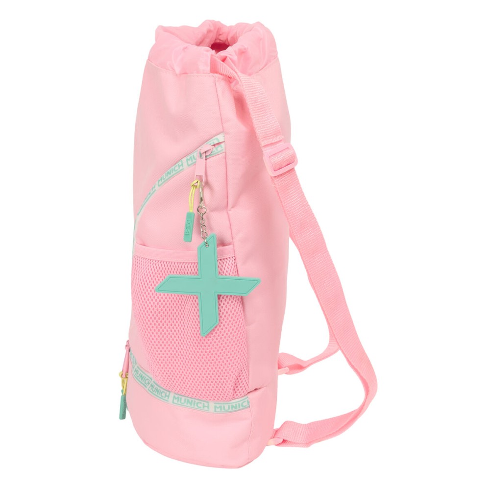 Sac à dos serré par des ficelles Munich Candy Rose 35 x 40 x 1 cm