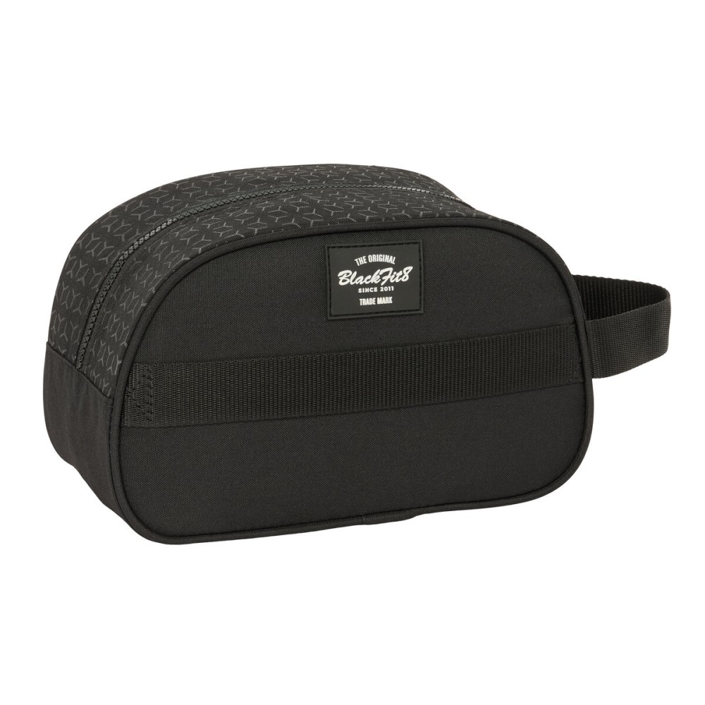 Nécessaire de Voyage BlackFit8 Old school Noir Gris Recyclable 26 x 15 x 12 cm