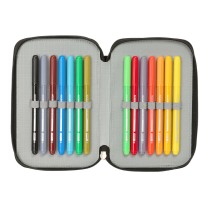 Double Pencil Case Star Wars Rebellion Black 12.5 x 19.5 x 4 cm Double Pencil Case 29 Pieces