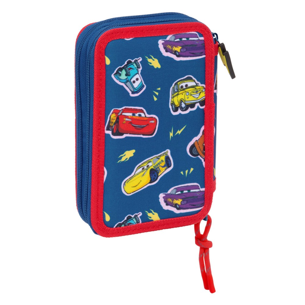 Doppel-Federtasche Cars Racing Marineblau 12.5 x 19.5 x 4 cm Doppel-Federtasche 29 Stücke