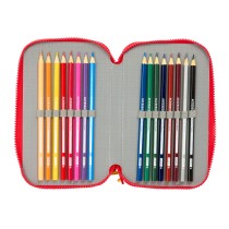 Triple Pencil Case Mickey Mouse Clubhouse Good day Blue 12,5 x 19,5 x 5,5 cm 37 Pieces
