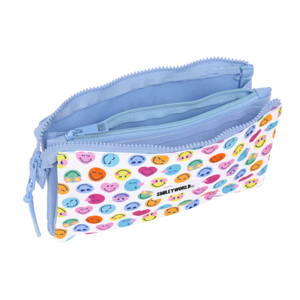 Holdall Smiley Joyful Multicolour Light Blue 22 x 12 x 3 cm