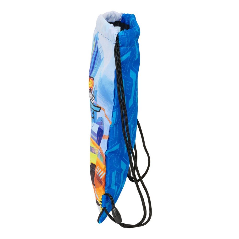 Backpack with Strings Hot Wheels Let's race Blue Black 26 x 34 x 1 cm