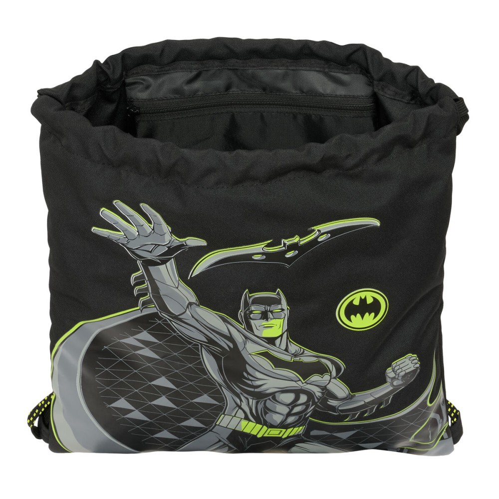 Rucksacktasche mit Bändern Batman Game over Schwarz 35 x 40 x 1 cm