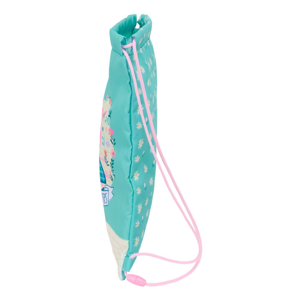 Backpack with Strings Peppa Pig Pretty flowers Yellow Mint 26 x 34 x 1 cm