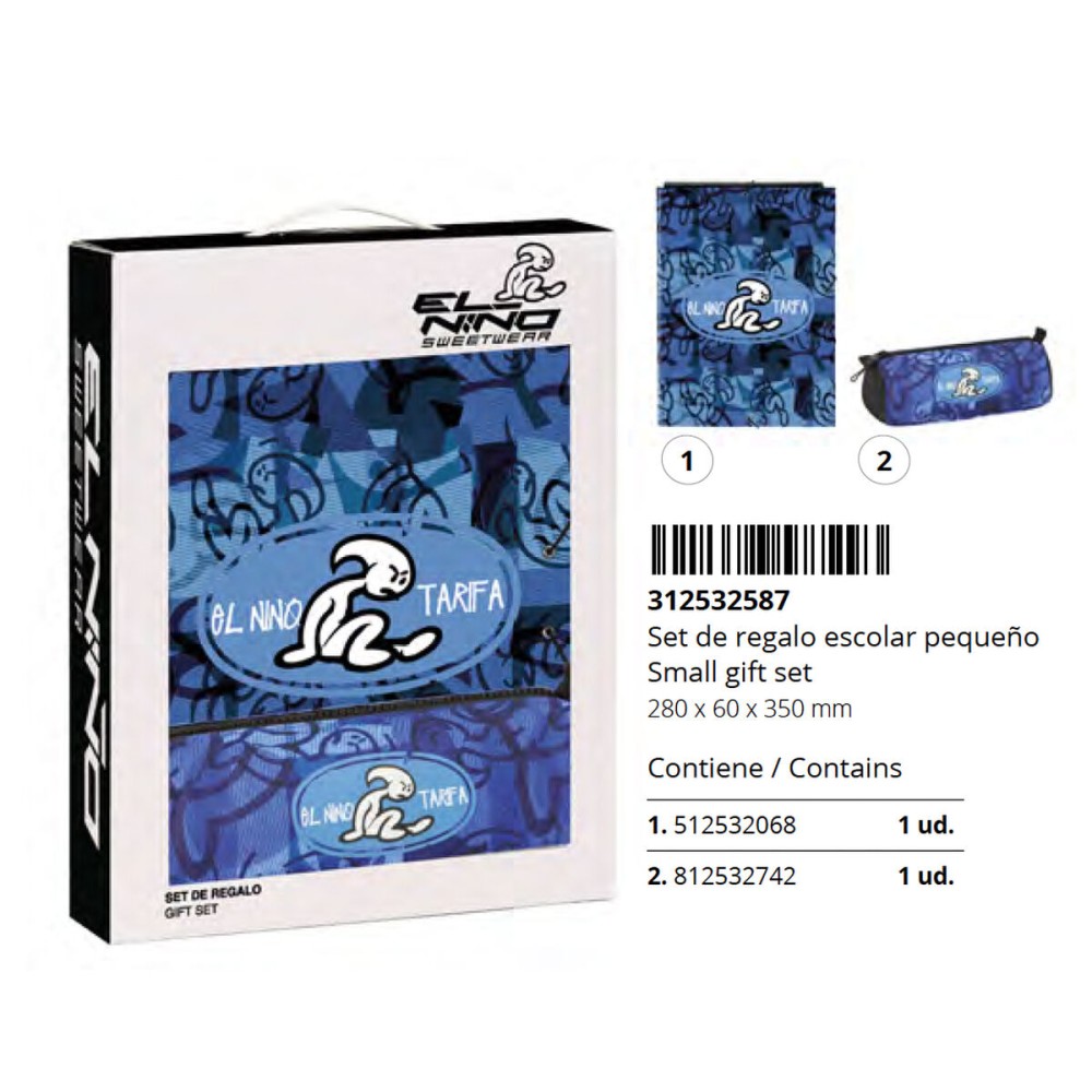 Coffret cadeau El Niño Roller Bleu Noir 2 Pièces