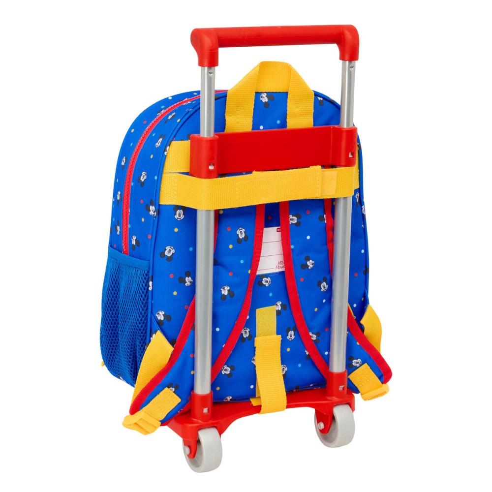 School Rucksack with Wheels Mickey Mouse Clubhouse Good day Blue 28 x 34 x 10 cm