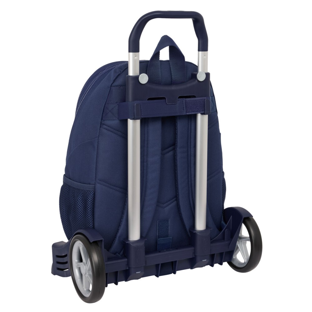 School Rucksack with Wheels Benetton Flag Navy Blue 32 x 44 x 16 cm