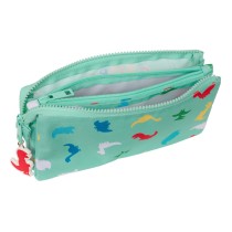 Trousse Fourre-Tout Double Peppa Pig George Menthe 22 x 12 x 3 cm