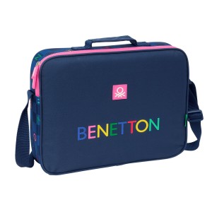 School Bag Benetton Damero Navy Blue 38 x 28 x 6 cm