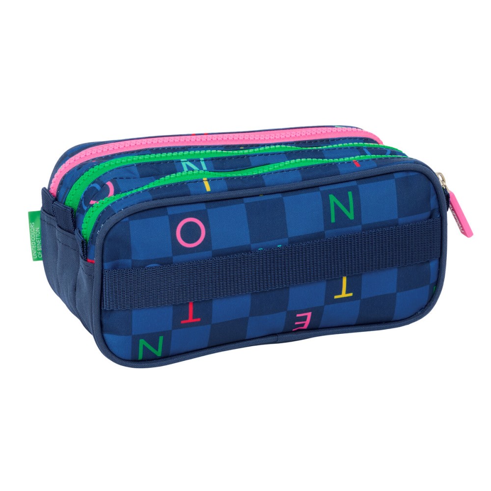 Holdall Benetton Damero Navy Blue 21,5 x 10 x 8 cm