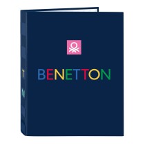 Ring binder Benetton Damero Navy Blue A4 26.5 x 33 x 4 cm