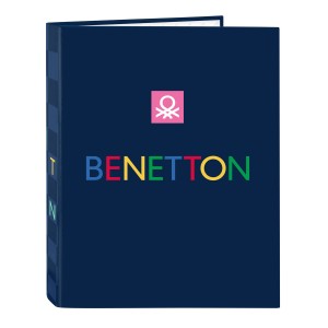 Ring binder Benetton Damero Navy Blue A4 26.5 x 33 x 4 cm