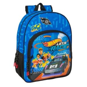 Schulrucksack Hot Wheels Let's race Blau Schwarz 33 x 42 x 14 cm