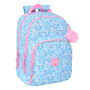 School Bag Vicky Martín Berrocal Paraíso Blue Pink 32 x 42 x 15 cm