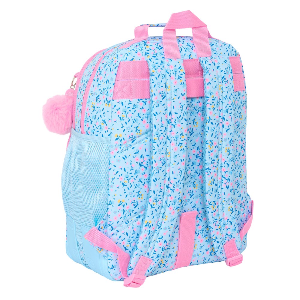 School Bag Vicky Martín Berrocal Paraíso Blue Pink 32 x 42 x 15 cm