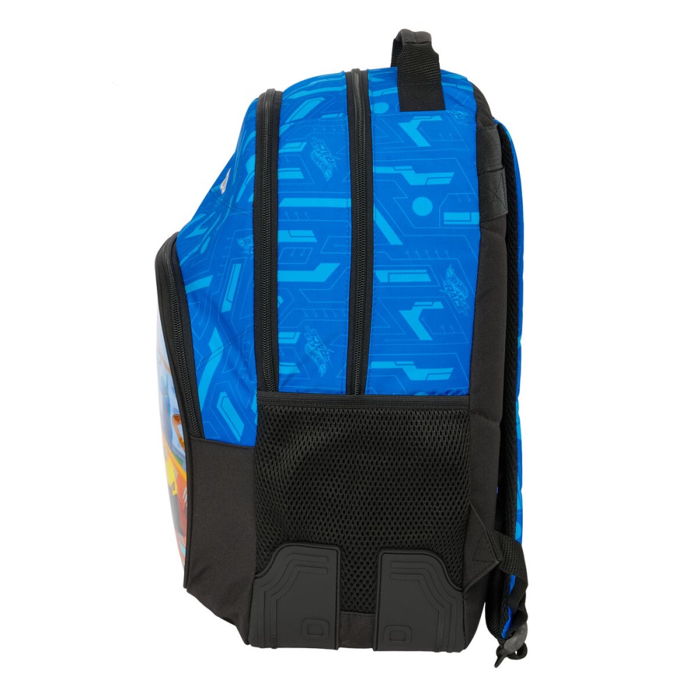 Cartable Hot Wheels Let's race Bleu Noir 32 x 42 x 15 cm