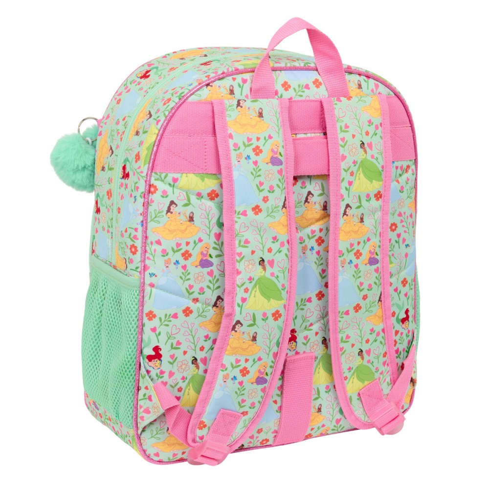 Cartable Disney Princess Bloom Vert Rose 32 x 38 x 12 cm