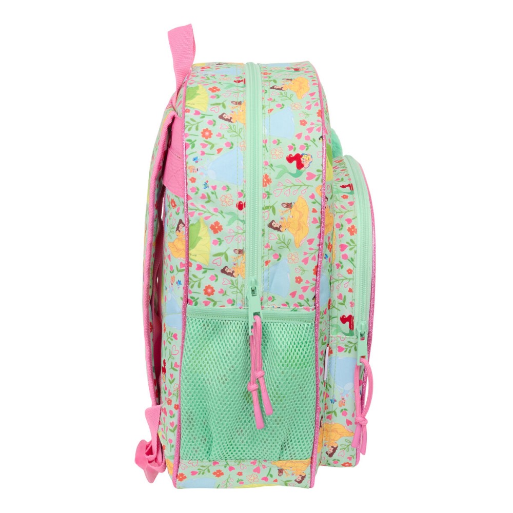 Cartable Disney Princess Bloom Vert Rose 32 x 38 x 12 cm