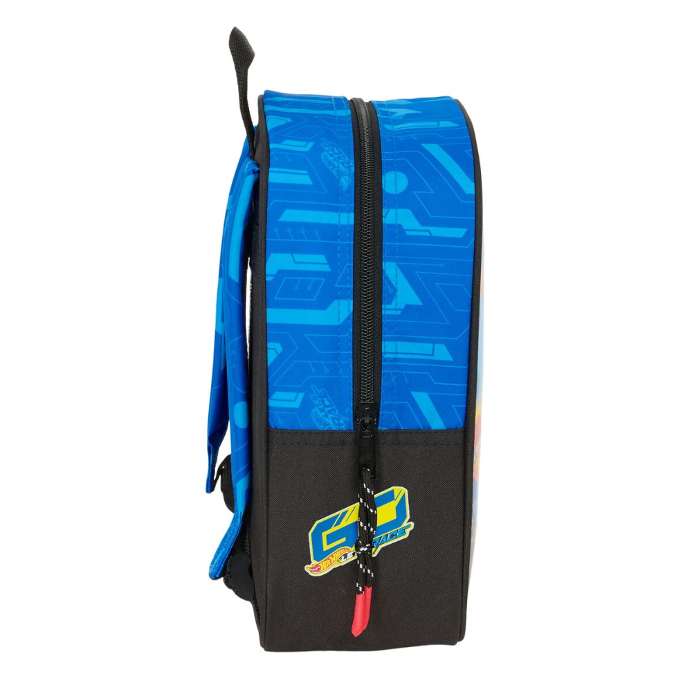 Schulrucksack Hot Wheels Let's race Blau Schwarz 22 x 27 x 10 cm