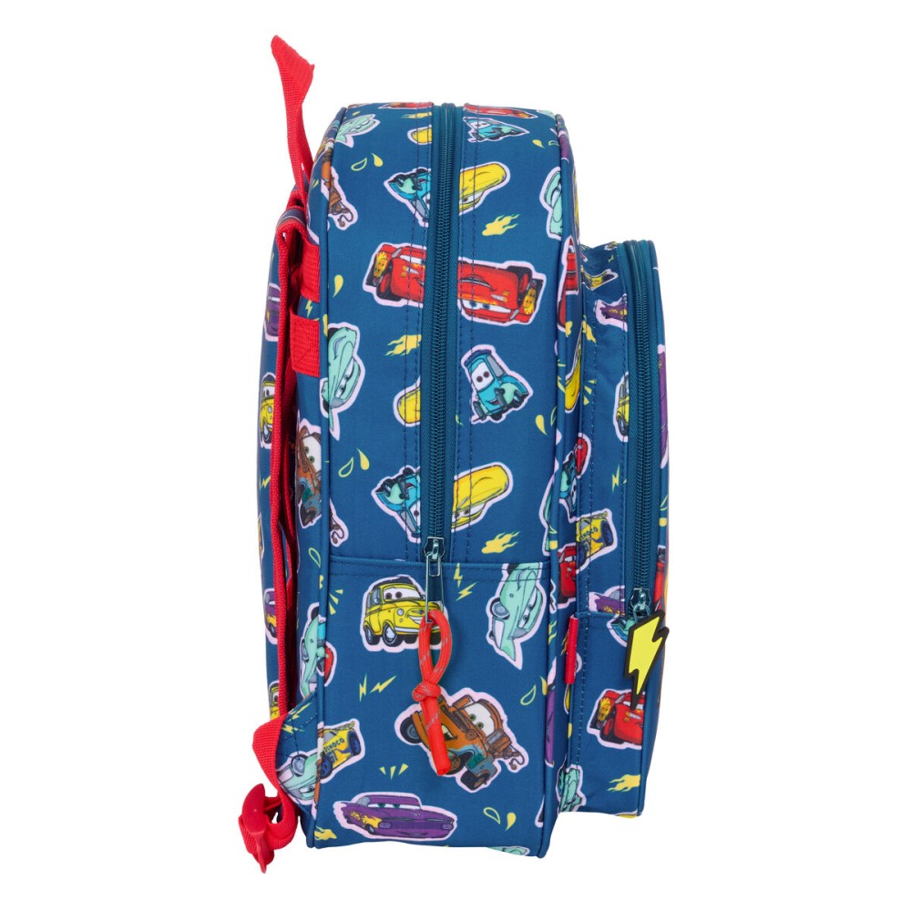 School Bag Cars Racing Navy Blue 27 x 33 x 10 cm