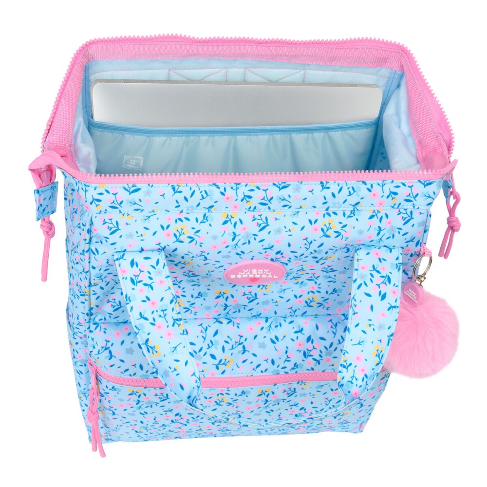 Laptop Backpack Vicky Martín Berrocal vmb Blue Pink 27 x 40 x 19 cm
