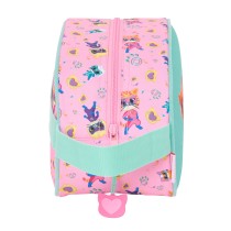 Nécessaire de Voyage SuperKitties Rose Turquoise 26 x 15 x 12 cm