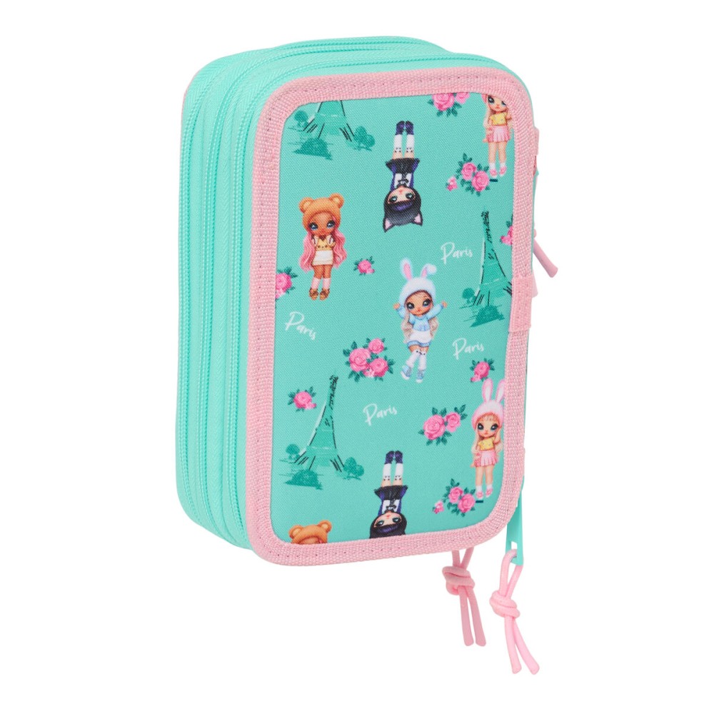 Triple Pencil Case Na!Na!Na! Surprise Bunny Pink Turquoise 12,5 x 19,5 x 5,5 cm 37 Pieces