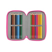 Dreifaches Federmäppchen Rainbow High Shine Bunt 12,5 x 19,5 x 5,5 cm 37 Stücke