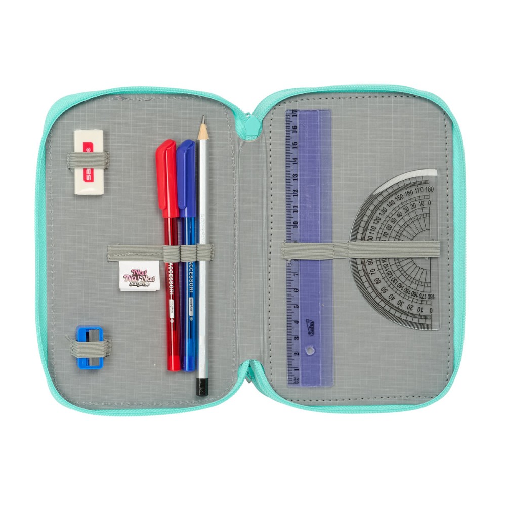 Triple Pencil Case Na!Na!Na! Surprise Bunny Pink Turquoise 12,5 x 19,5 x 5,5 cm 37 Pieces
